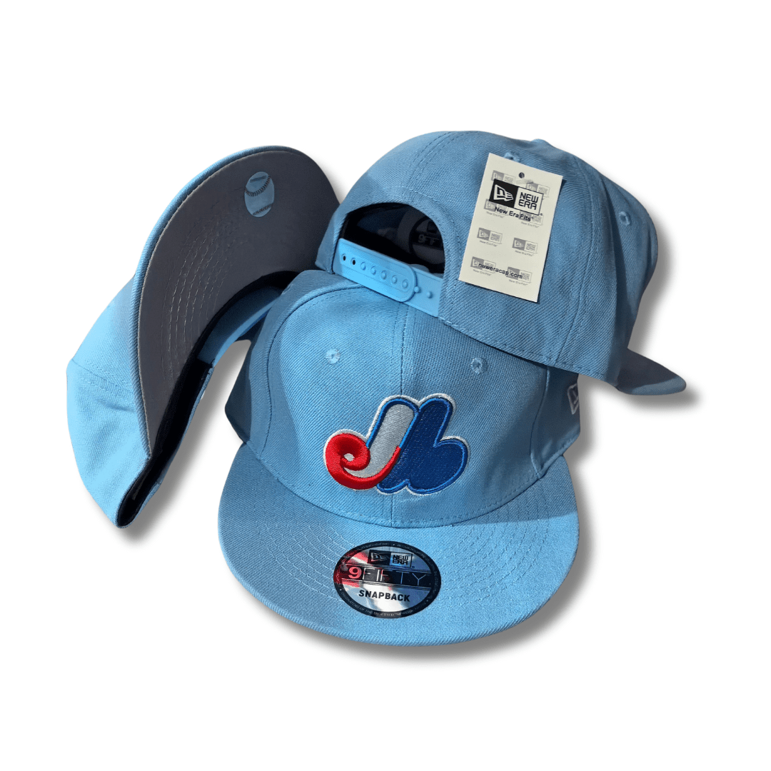Montreal Expos Light Blue with Classic Logo – Snapback Cap