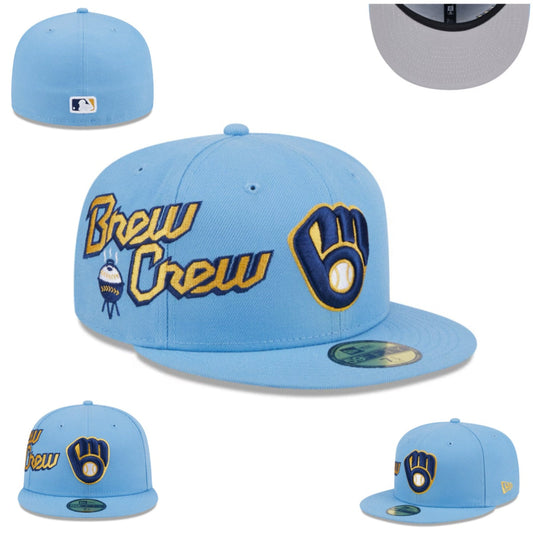 Milwaukee Brewers “Brew Crew” Sky Blue 59FIFTY Fitted Cap